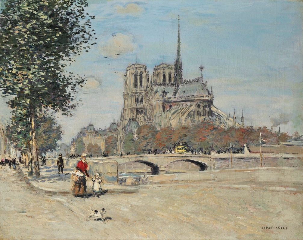 Jean François Raffaëlli - Notre-Dame de Paris et le pont de l’Archevêché