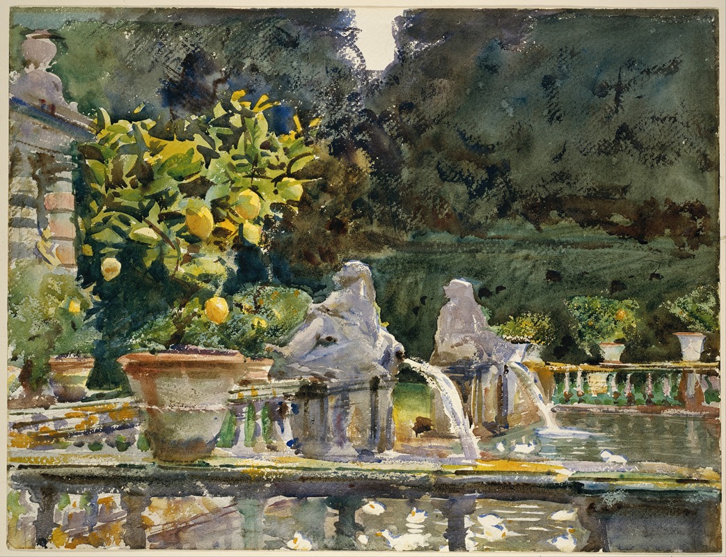 John Singer Sargent - Villa di Marlia, Lucca; A Fountain