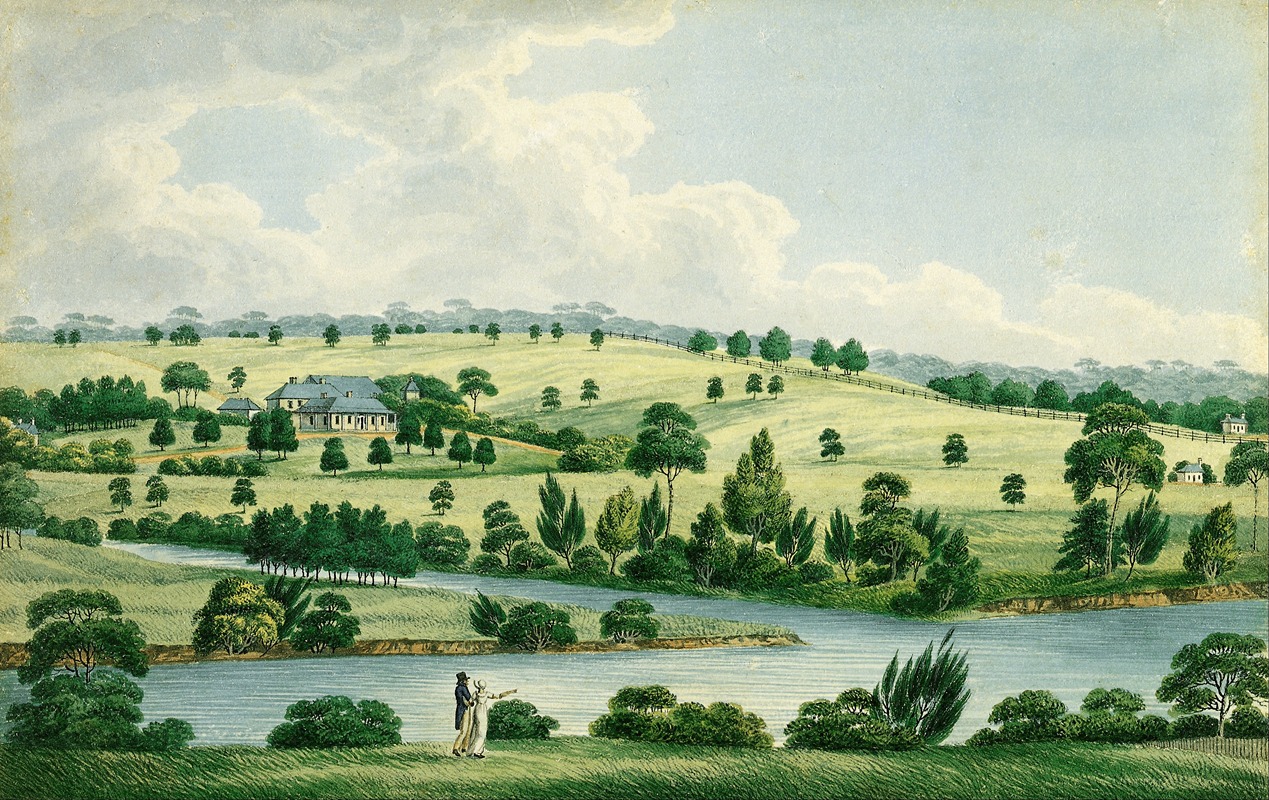 Joseph Lycett - Residence of John Macarthur Esq near Parramatta N.S.W.