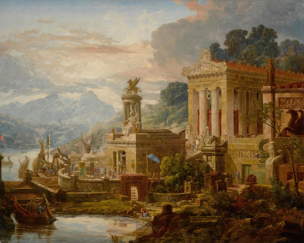 Joseph Michael Gandy - The landing place to a Temple of Victory through the Gate of Minerva