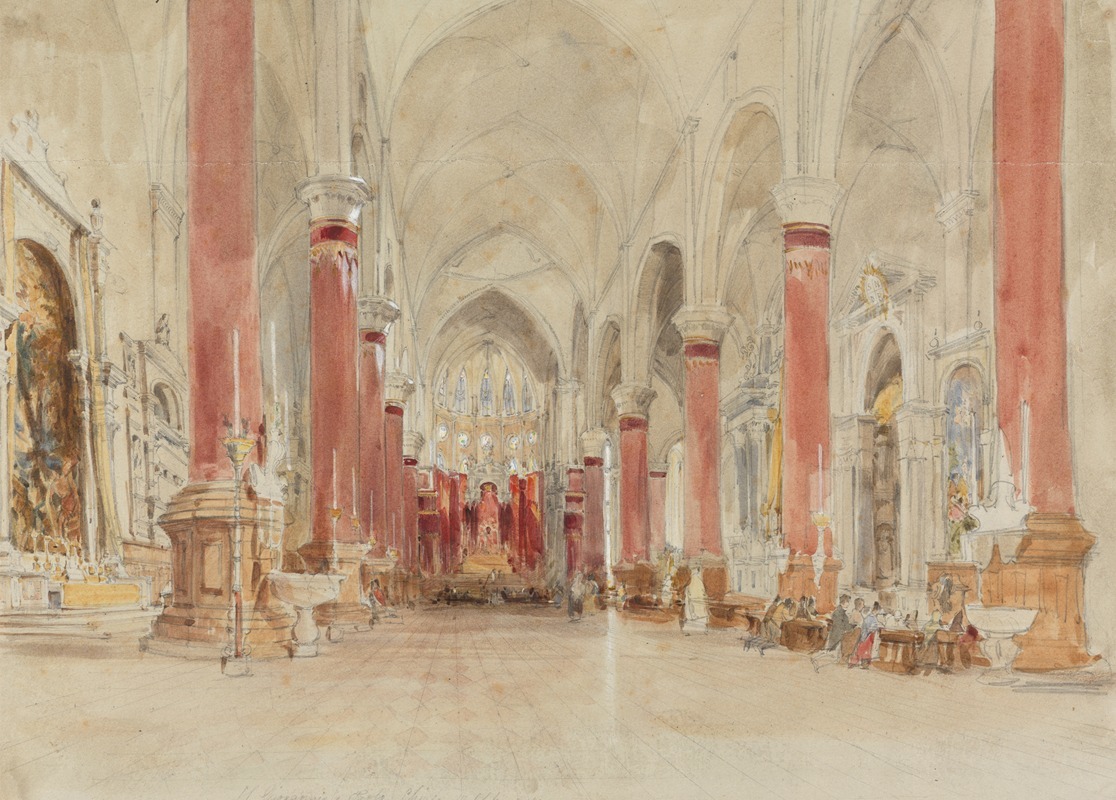 James Holland - Interior of the Church of San Giovanni e Paolo, Venice