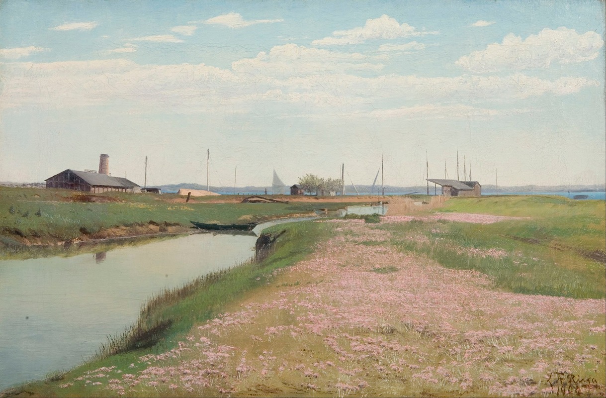 Laurits Andersen Ring - The river and the harbour at Frederiksværk