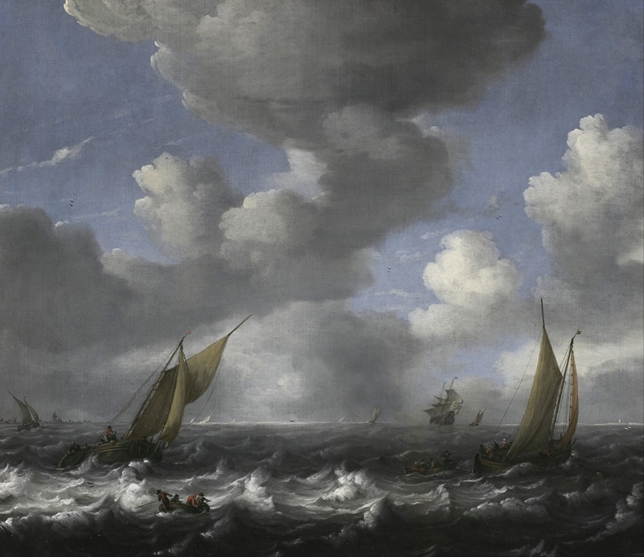 Ludolf Bakhuysen - Seascape and Fishing Boats