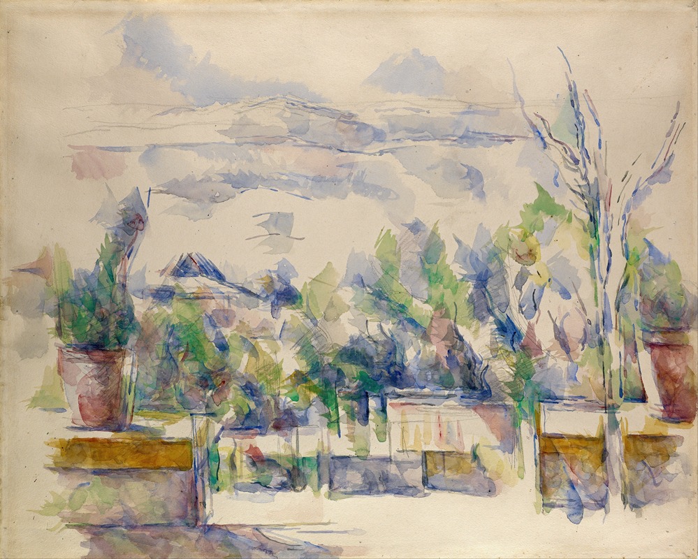 Paul Cézanne - The Terrace at the Garden at Les Lauves
