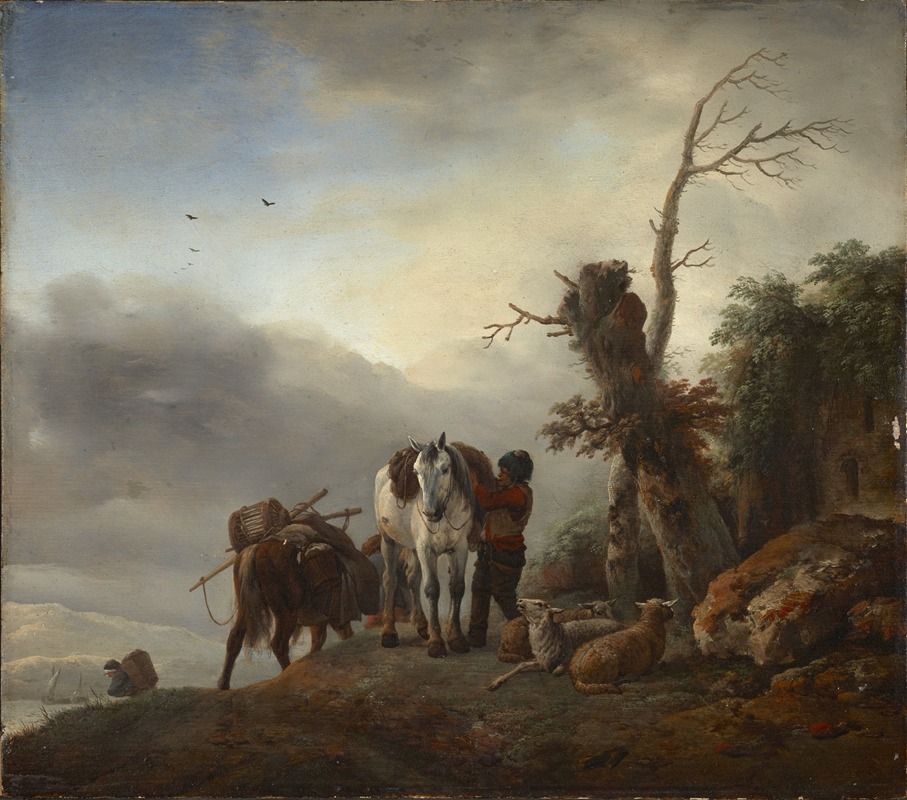 Philips Wouwerman - Landscape with Packhorses
