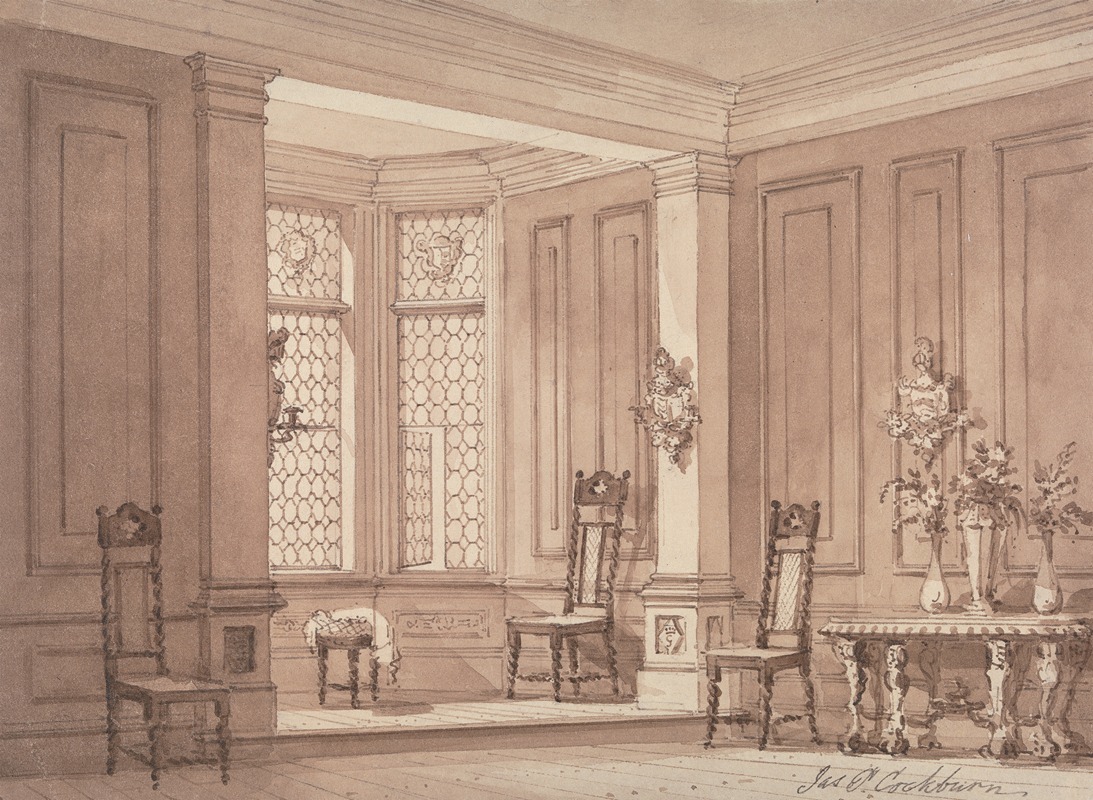 James Pattison Cockburn - Hall in a Gothic Mansion