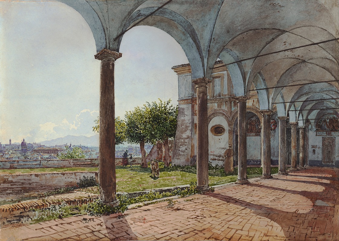 Rudolf von Alt - View from Sant’Onofrio on Rome