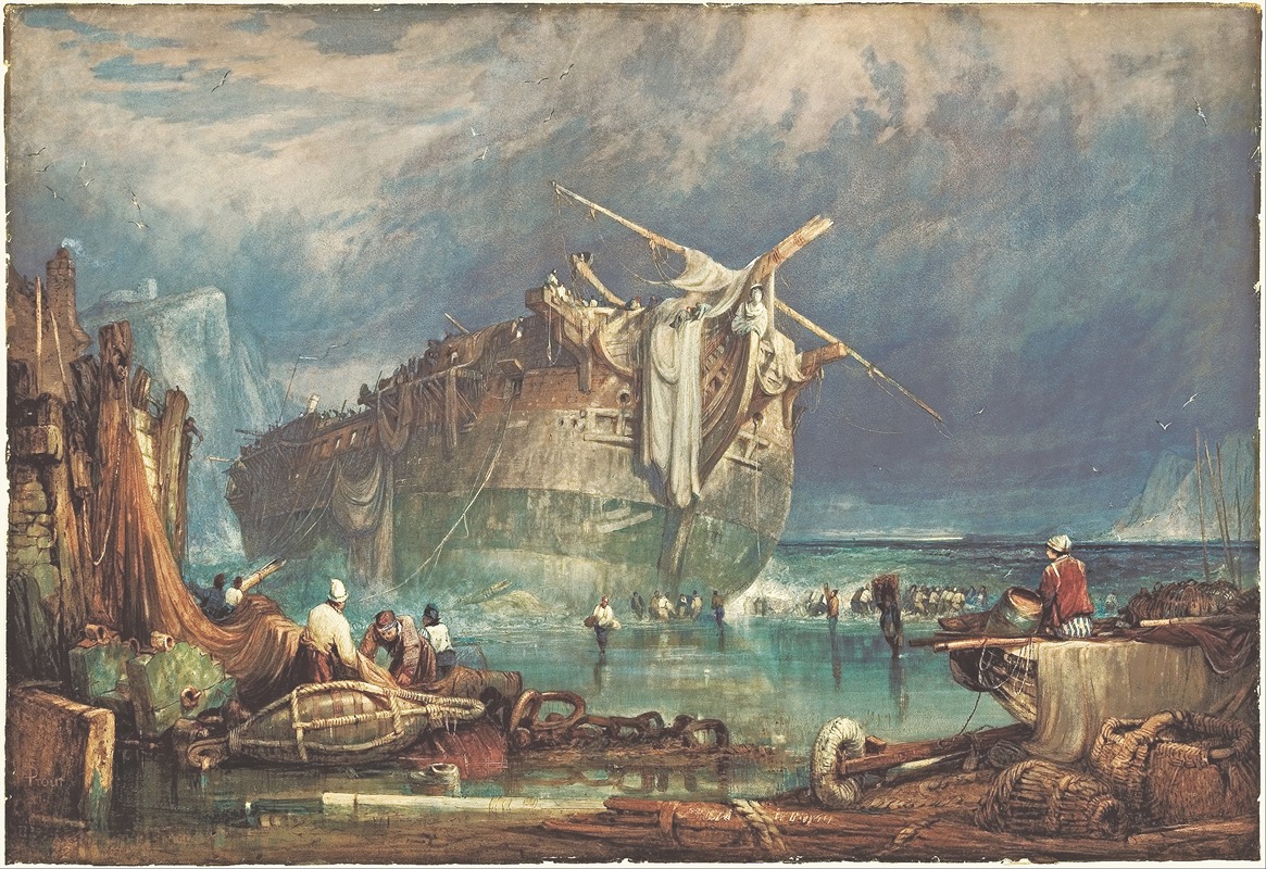 Samuel Prout - Salving from the wreck