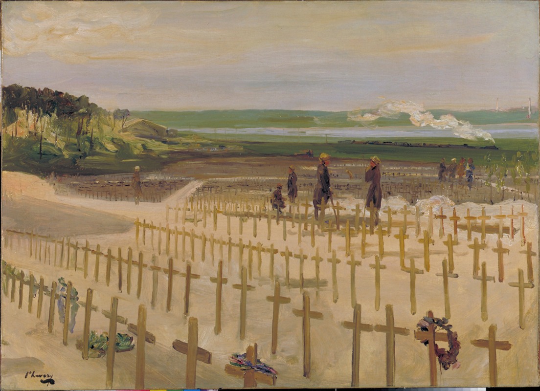 Sir John Lavery - The Cemetery, Etaples, 1919