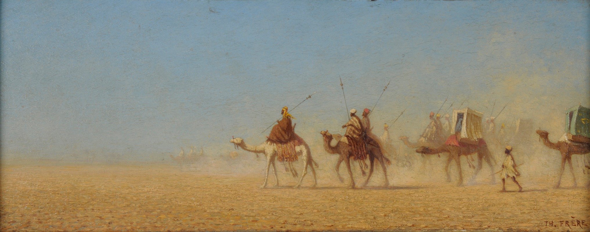 Charles Théodore Frère - Caravane traversant le désert
