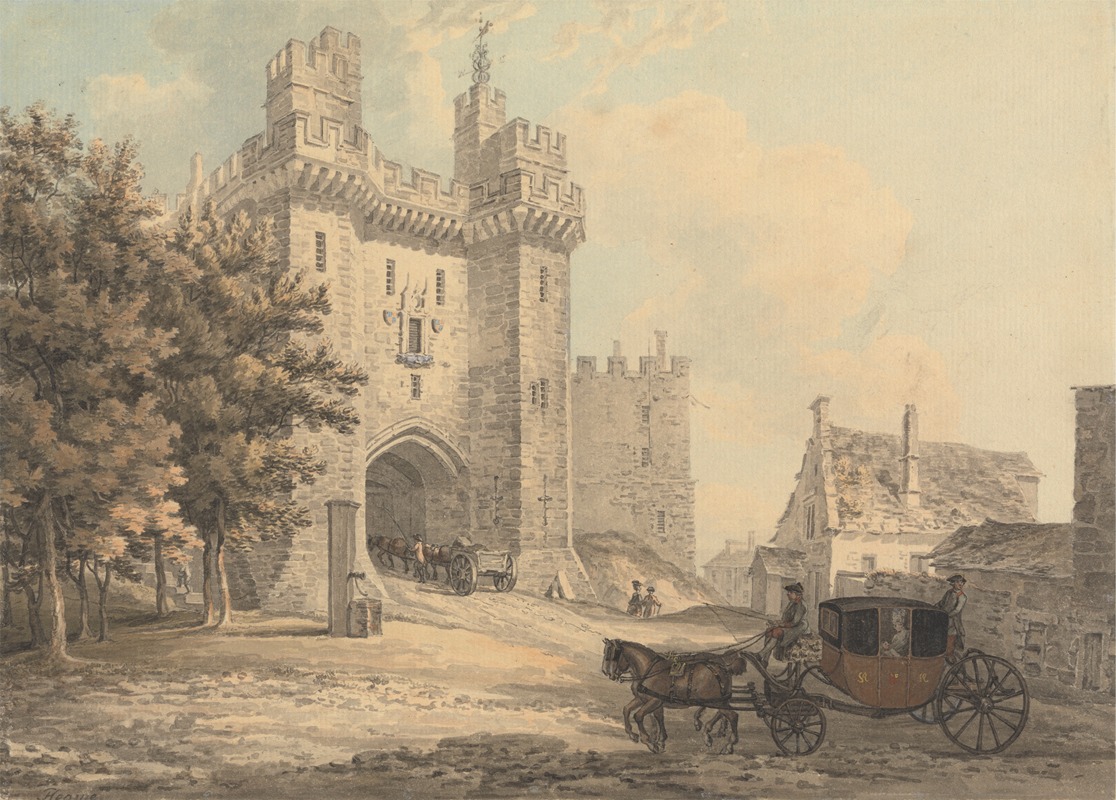Thomas Hearne - The Gateway of Lancaster Castle