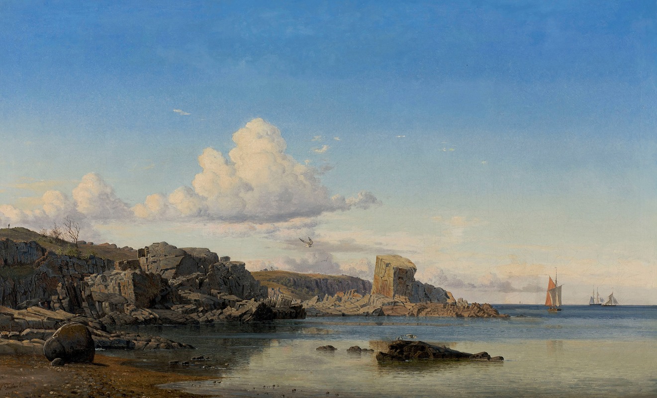 Viggo Fauerholdt - Randcleven at Gudhjem on the eastcoast of Bornholm