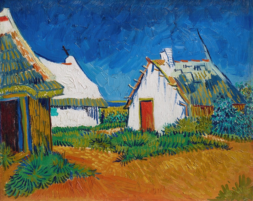 Vincent van Gogh - Three white cottages in Saintes-Maries