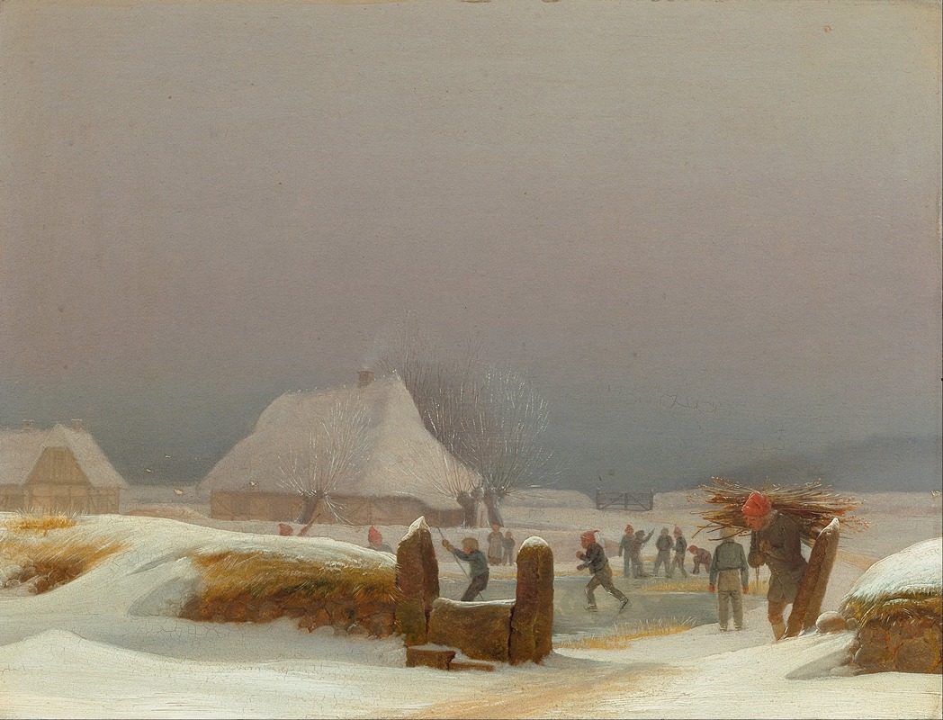 Wilhelm Bendz - Winter lanscape from Funen