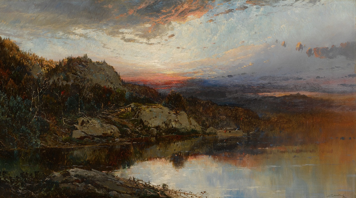 William Louis Sonntag - Landscape with Sunset