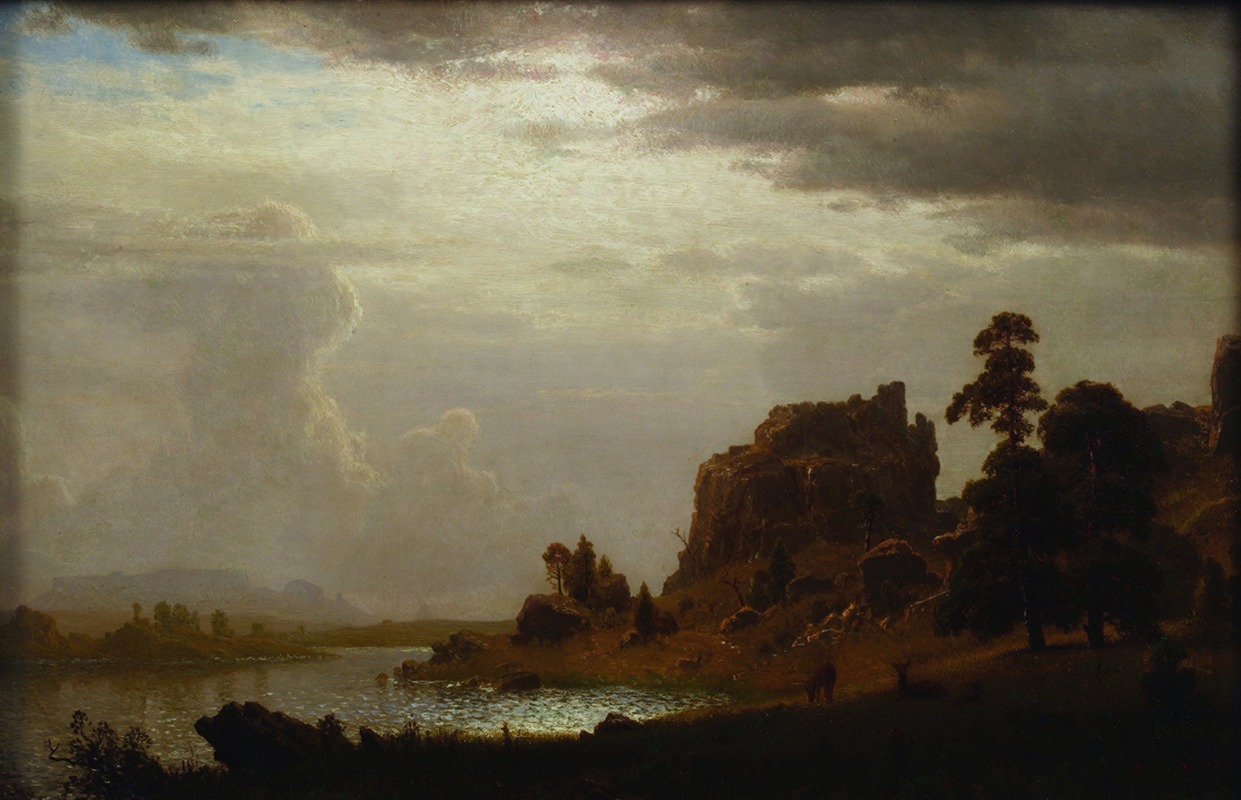 Albert Bierstadt - On the Sweetwater near the Devil’s Gate