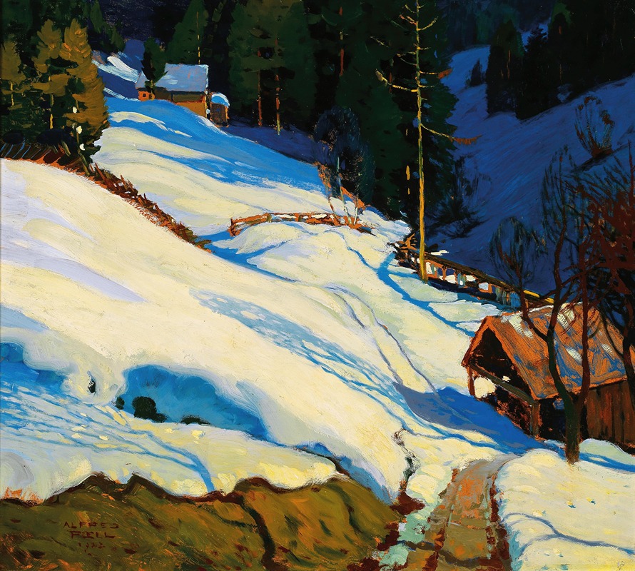 Alfred Poell - Winter landscape