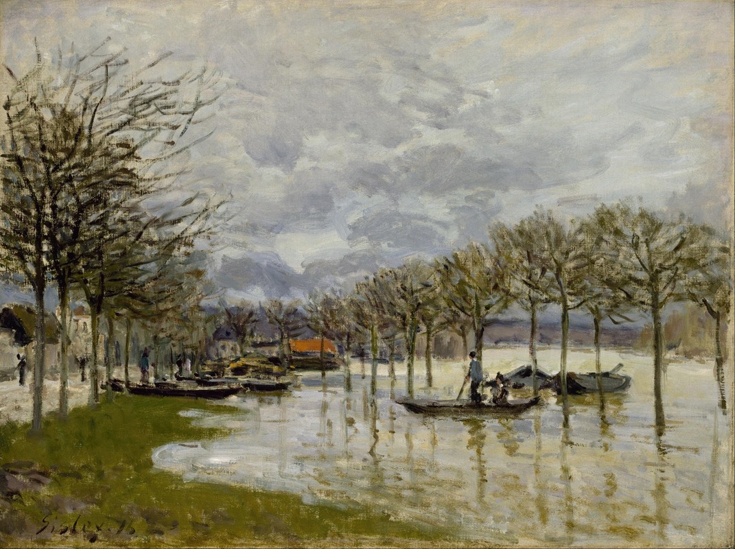 Alfred Sisley - The Flood on the Road to Saint-Germain