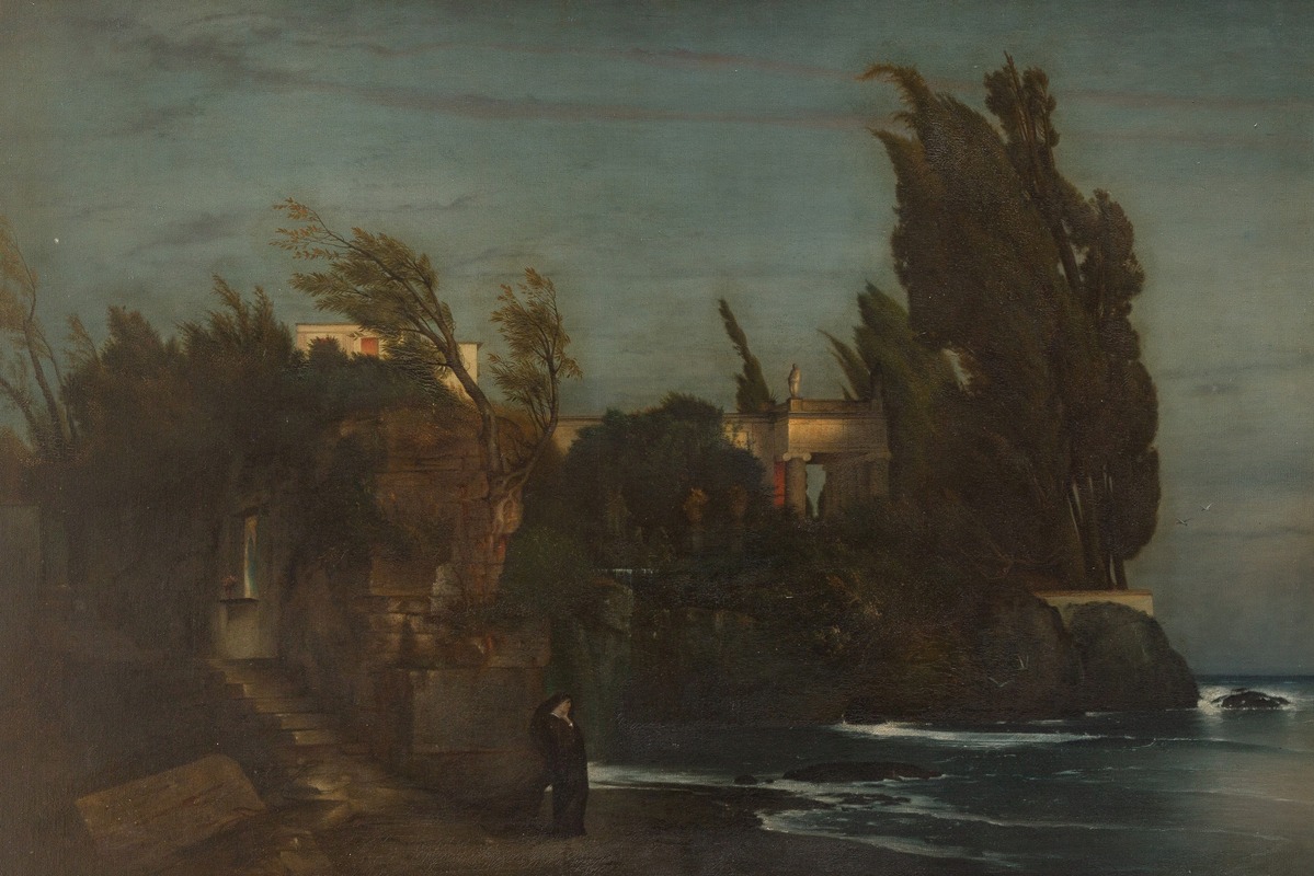 Arnold Böcklin - Fiesole Villa by the sea
