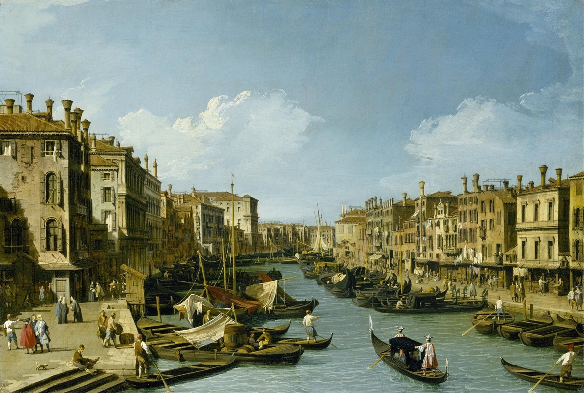 Canaletto - The Grand Canal near the Rialto Bridge, Venice