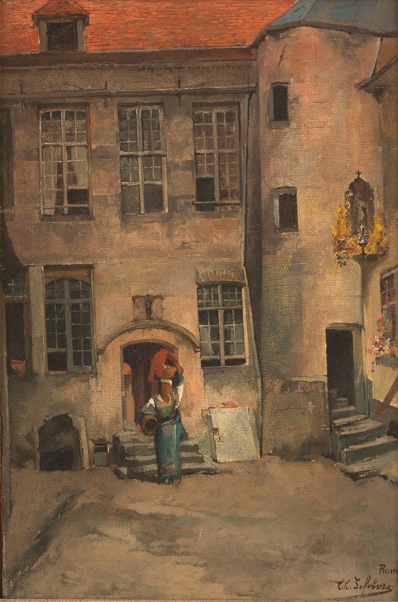 Charles Lefebvre - Roman courtyard