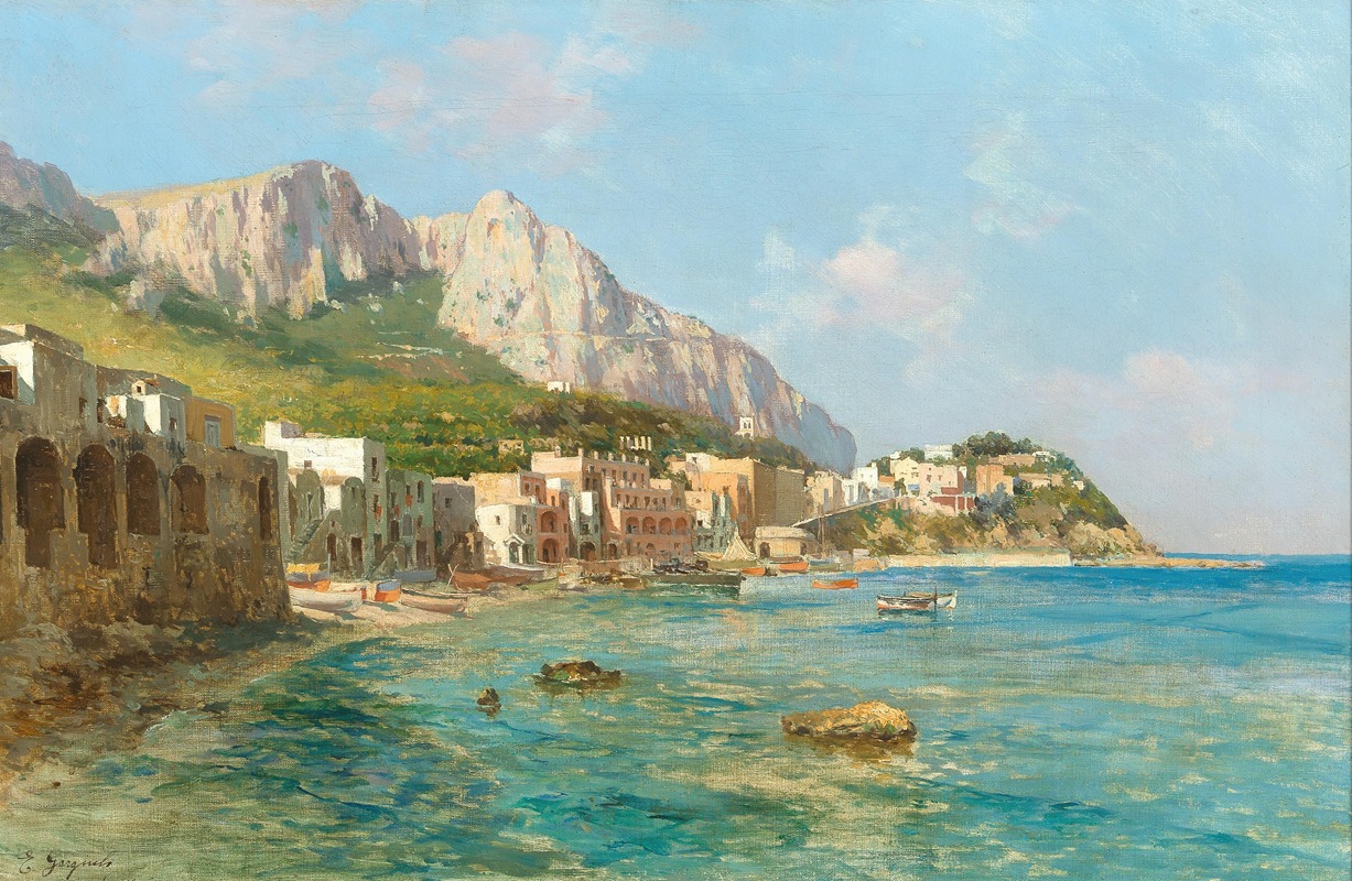 Enrico Gargiulo - A Scene in Capri