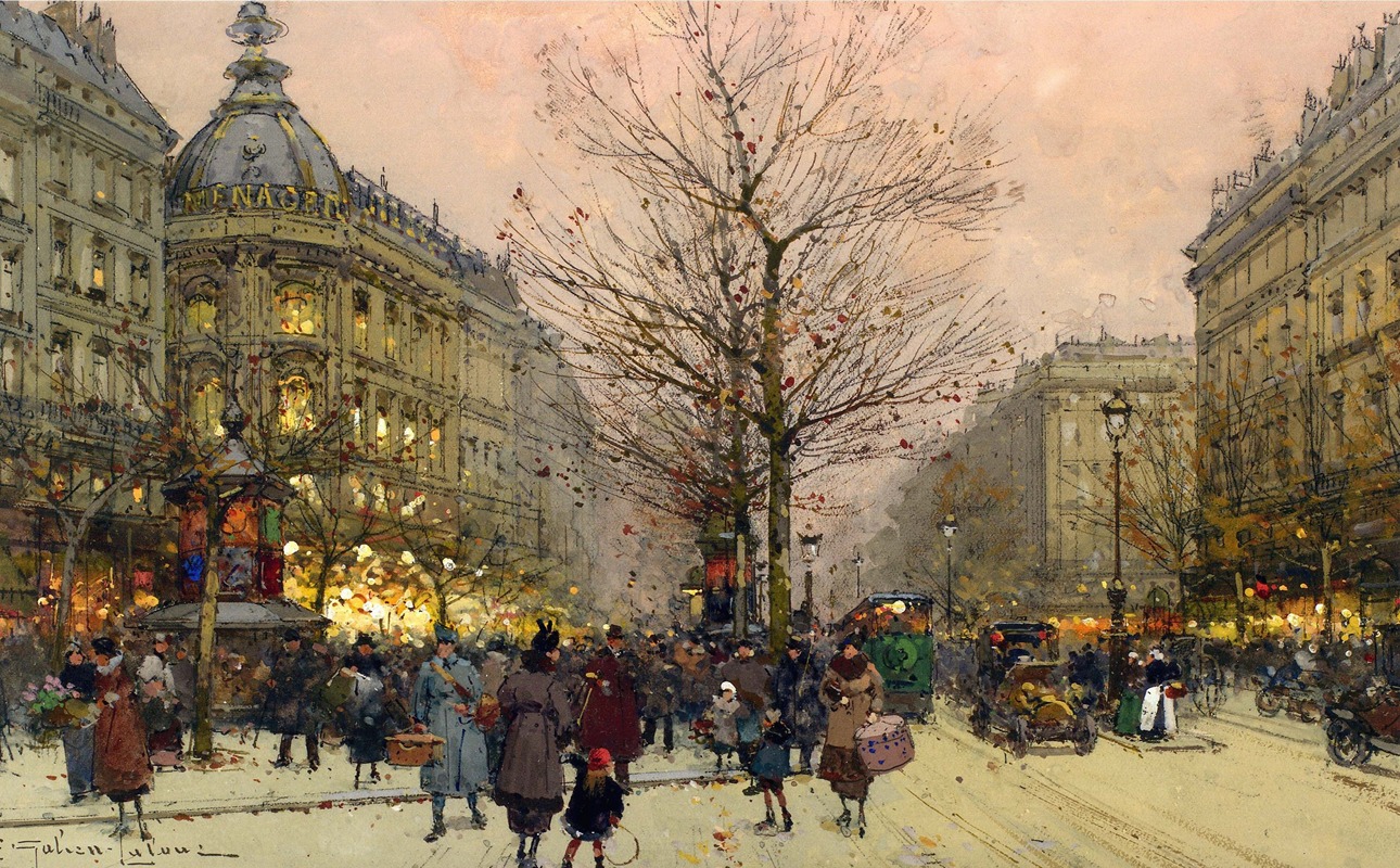 Eugène Galien-Laloue - Les Grands Boulevards, Paris