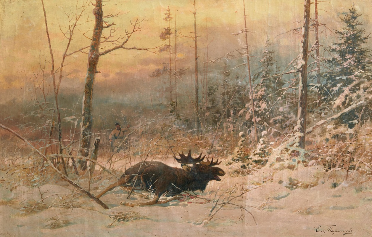 Evgeni Alexandrovich Tikhmenev - Elk Hunting