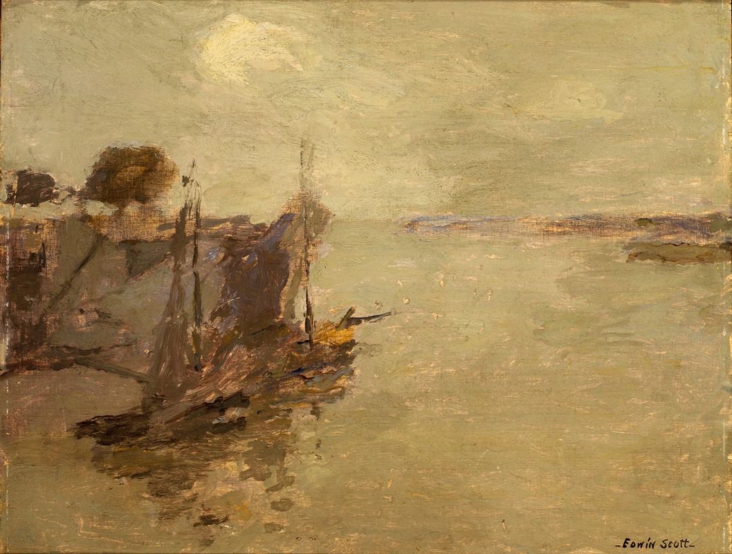 Frank Edwin Scott - Honfleur Fishing Boats no. 2