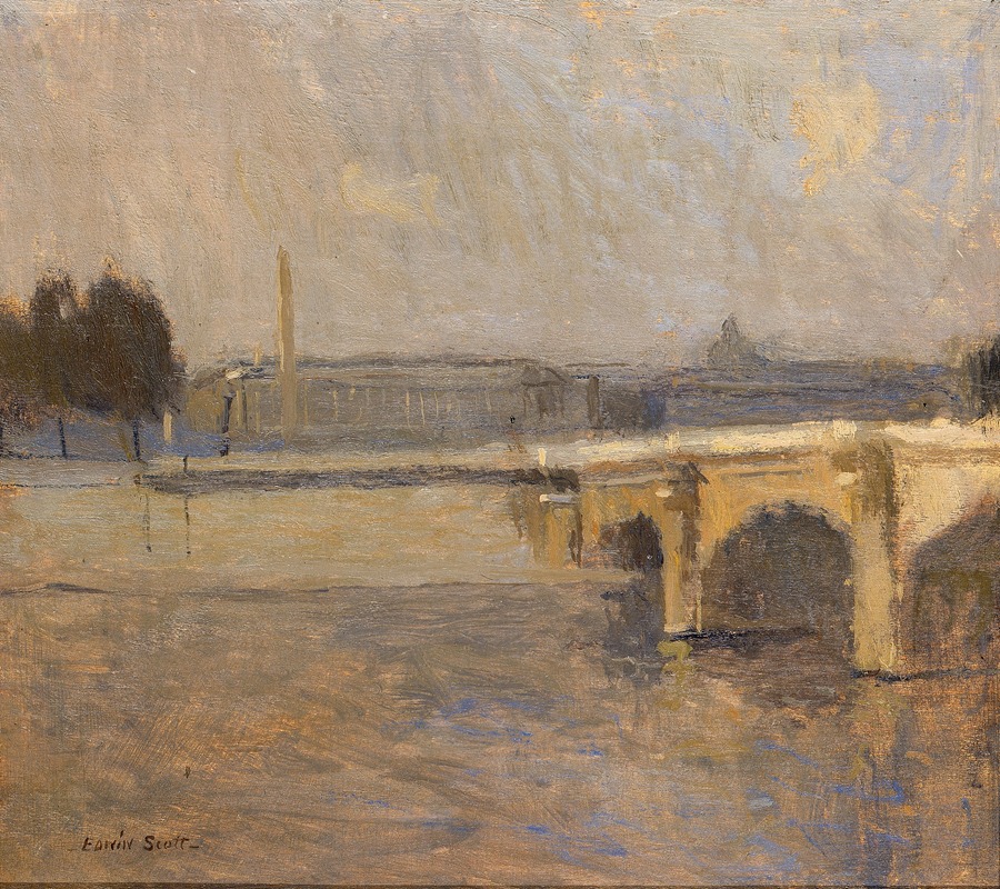 Frank Edwin Scott - Seine at Paris, Pont de la Concorde