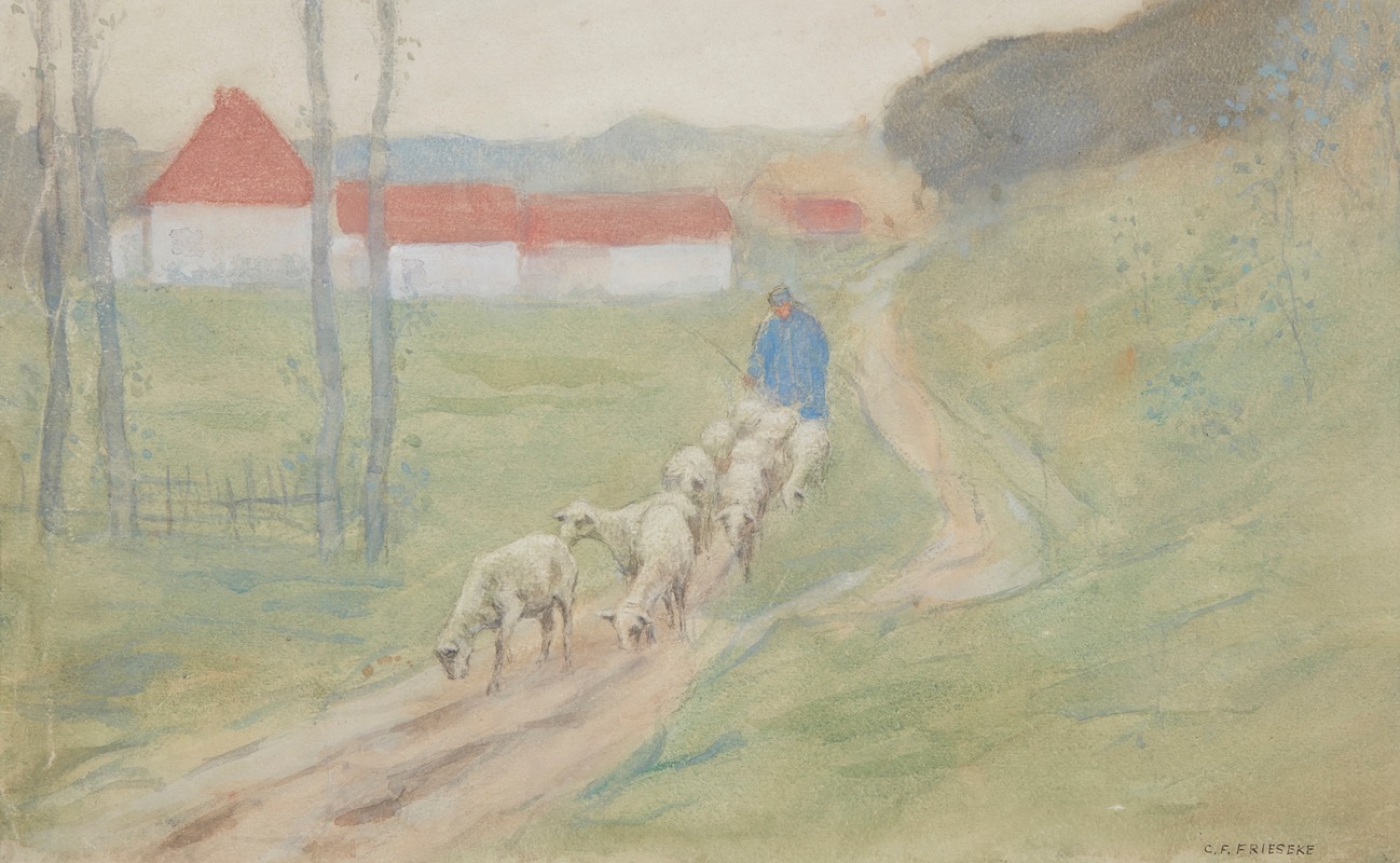 Frederick Carl Frieseke - Leading the Sheep