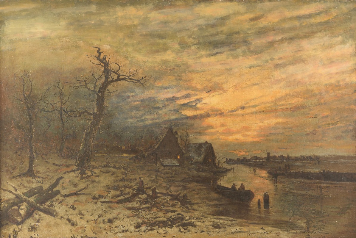 Friedrich Joseph Nicolai Heydendahl - Winter landscape at twighlight