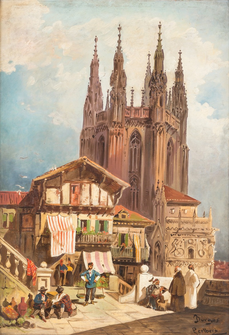 Friedrich Perlberg - In front of Burgos cathedral
