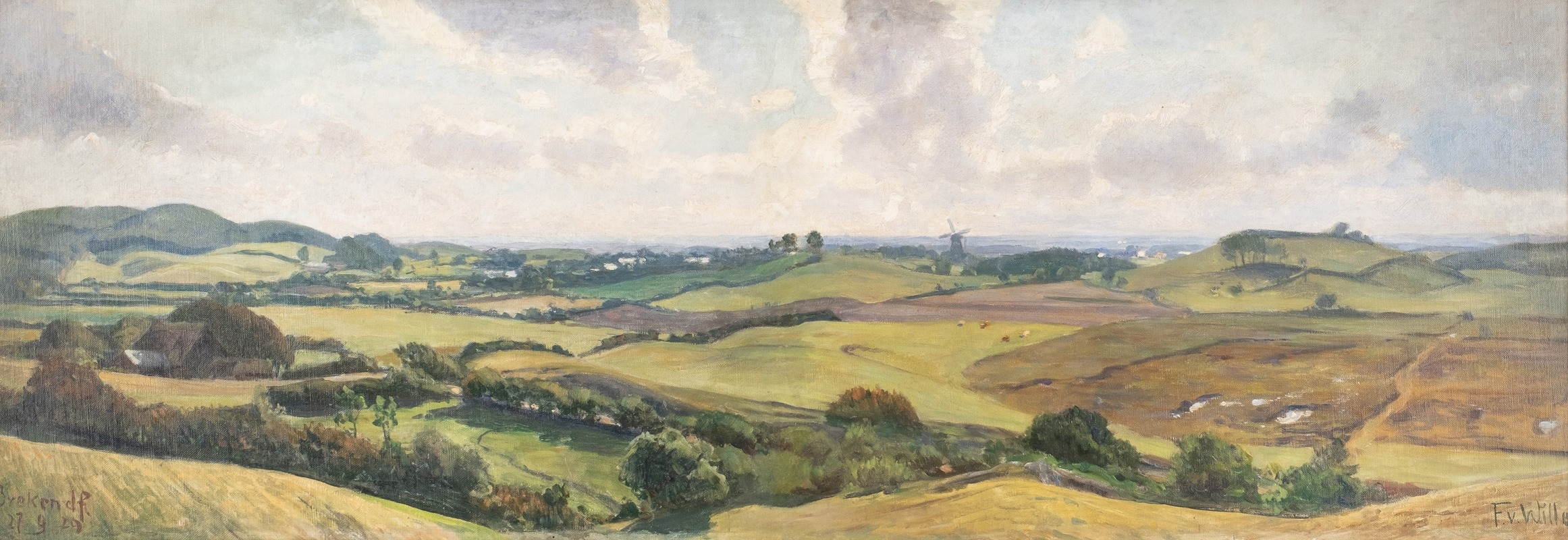 Fritz Von Wille - View in the valley near Brekendorf