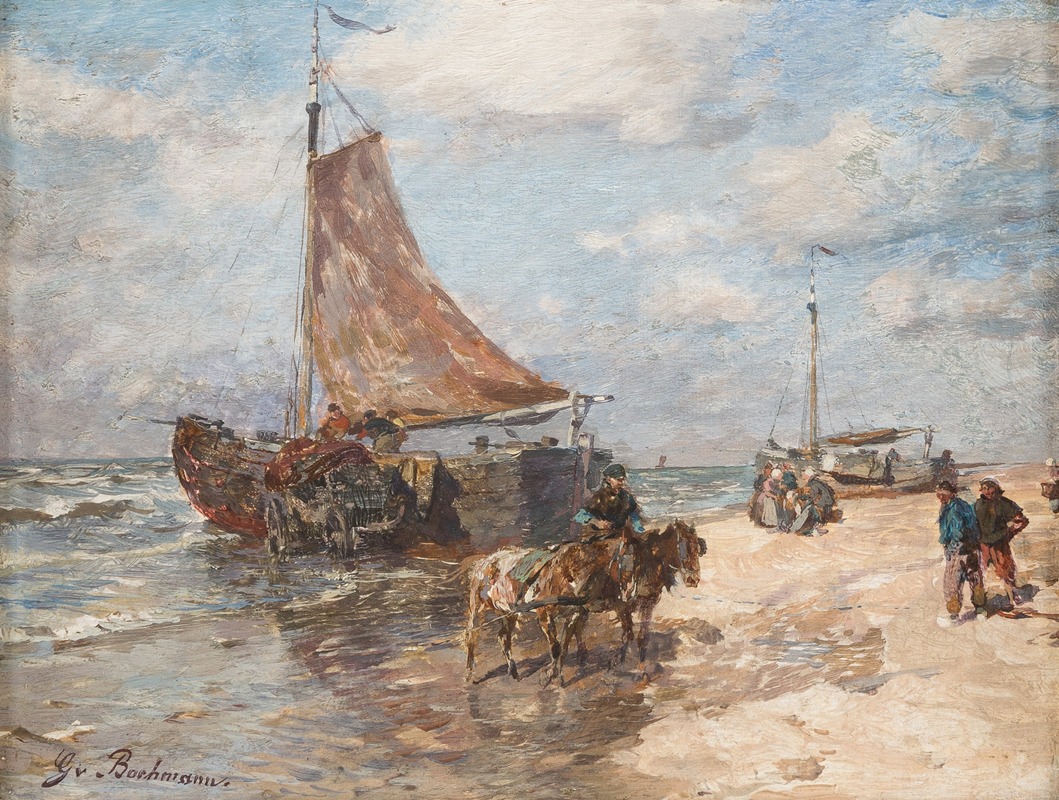 Gregor von Bochmann - Fisher on the beach of Katwiyk