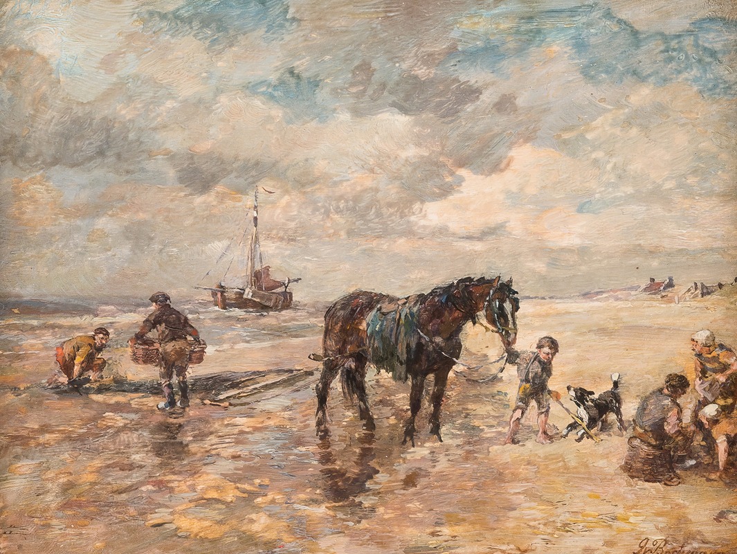 Gregor von Bochmann - Mussel fisher by the beach