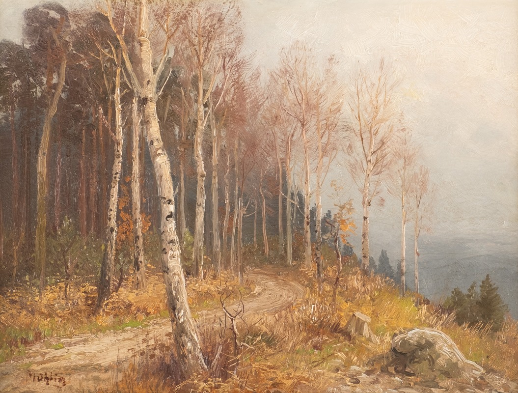 Hugo Mühlig - Birch forest