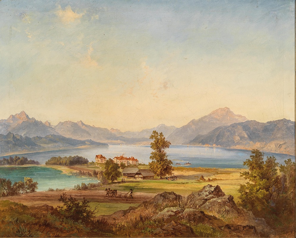 Jakob Canciani - A Scene by Lake Millstättersee, Carinthia