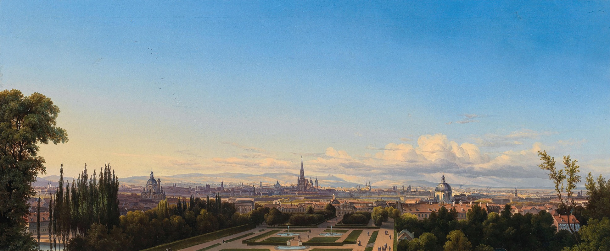 Johann Heinrich Hintze - A View of Vienna from the Belvedere Garden