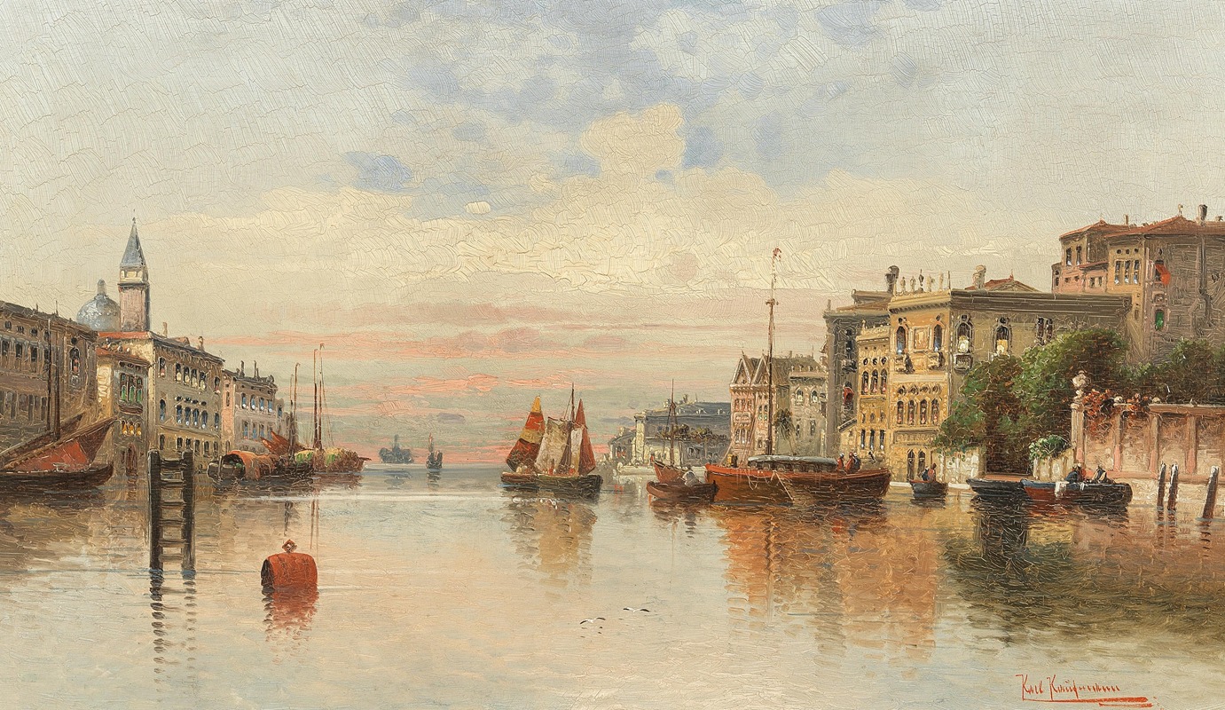 Karl Kaufmann - Venice, a View of a Canal