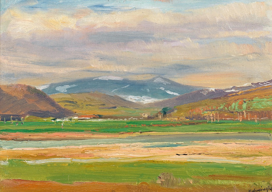 Ladislav Mednyánszky - A Spring Landscape at the Foot of the Tatras