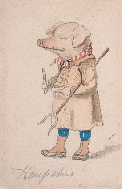John Leech - Caricature of the County Hampshire