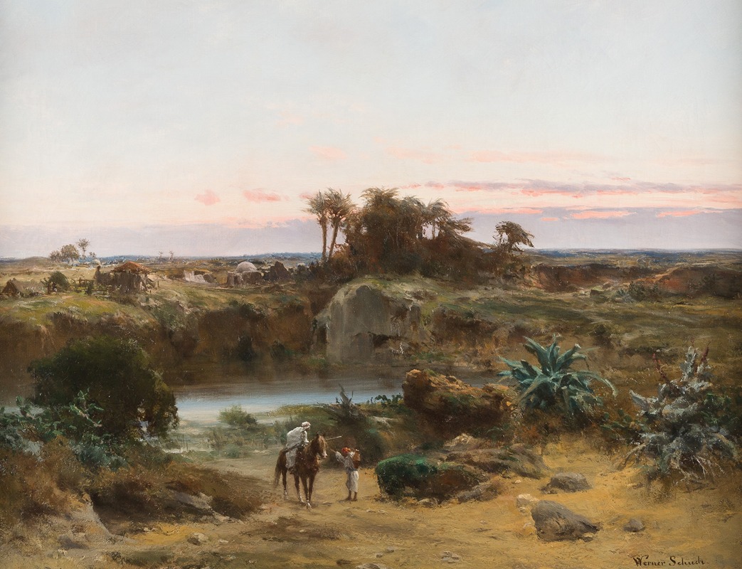 Werner Wilhelm Gustav Schuch - Oasis in the desert