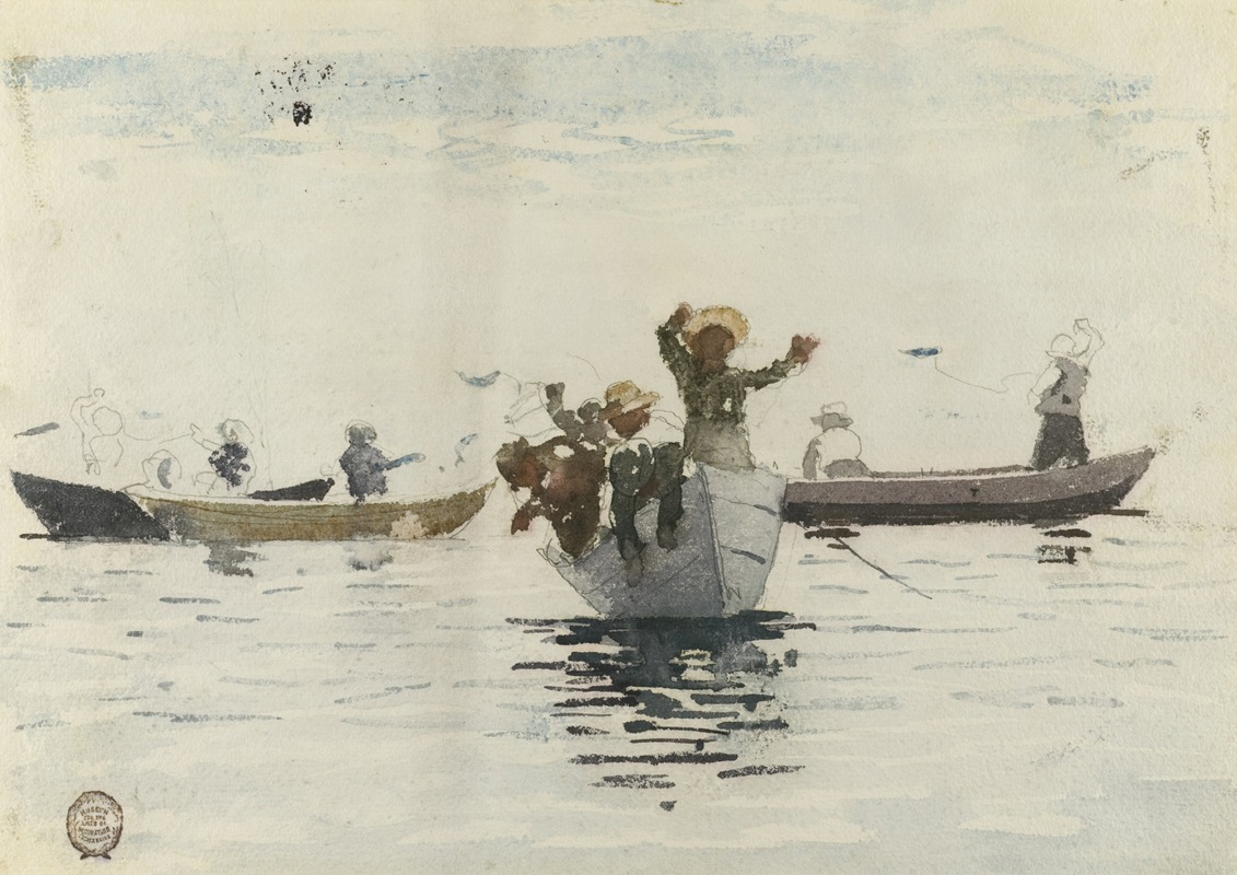 Winslow Homer - Four Rowboats with Children