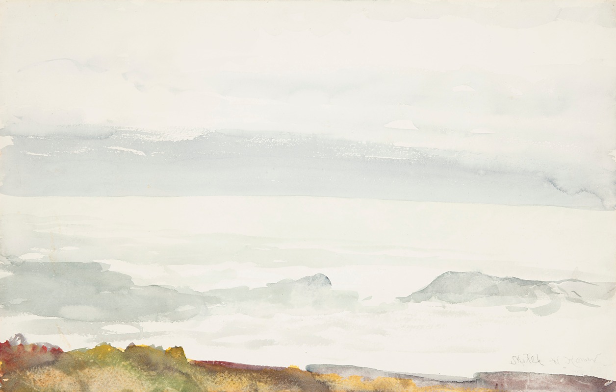 Winslow Homer - Ocean Seen from a Cliff, Prout’s Neck, Maine