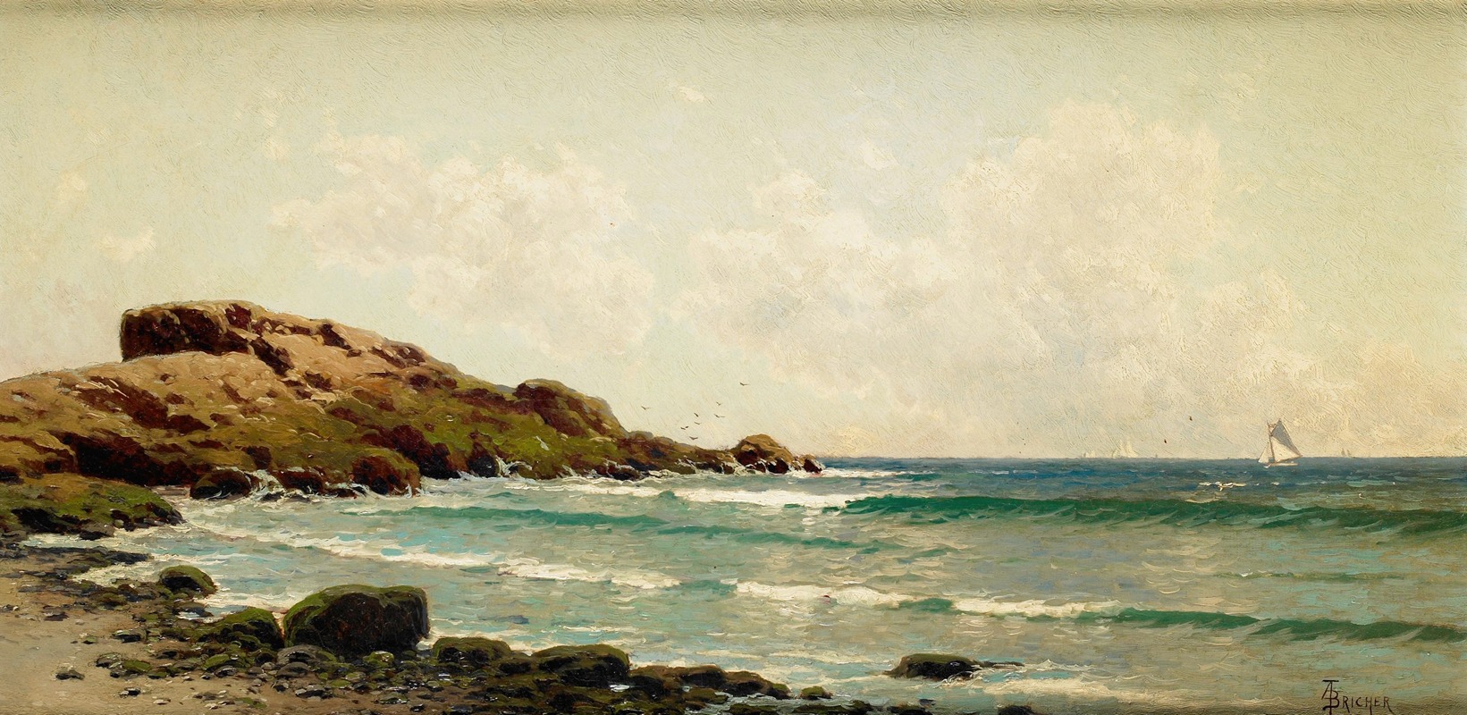Alfred Thompson Bricher - Seascape (View Near Newport, Rhode Island, off Bristol, Rhode Island)
