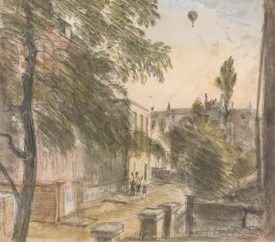 William Crotch - Balloon over Holland Street, Kensington, 22 July 1835, 7 p.m.