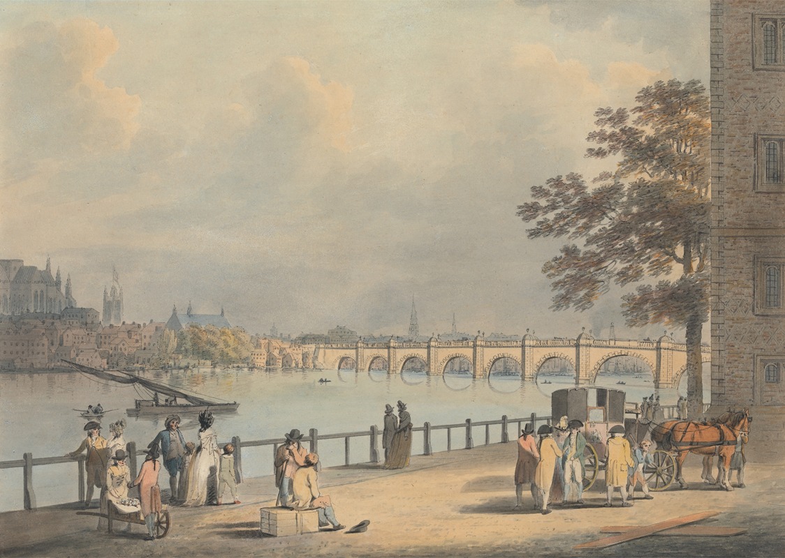 Francis Nicholson - Westminster from the South Bank