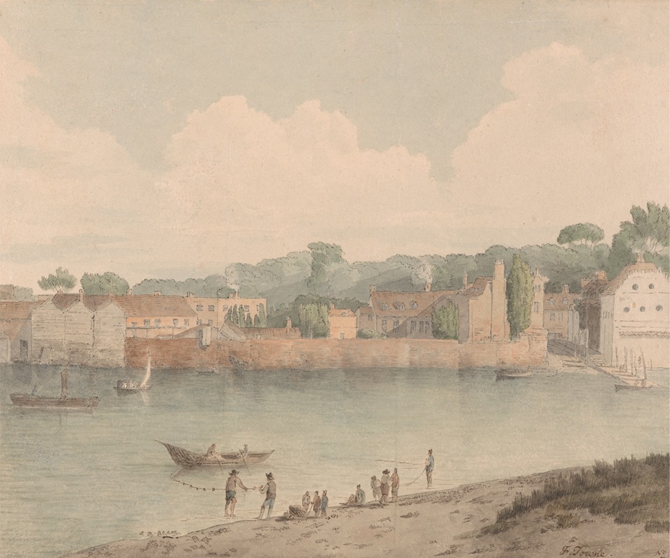 Francis Towne - Vauxhall Stairs, from Millbank, July 5, 1797