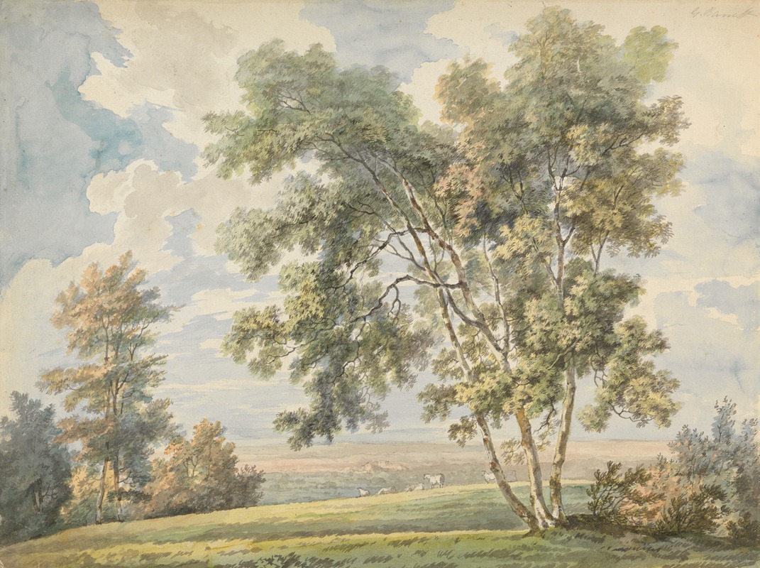 George Barret - Landscape with Trees and Sheep (Park Landscape with Sheep).
